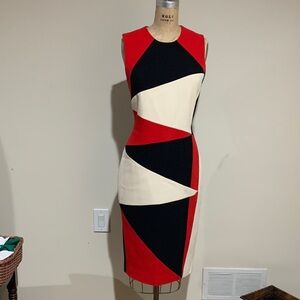 Fausto Puglisi vintage Colorblock Sleeveless Dress size 46
